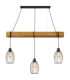 Berti Bar Pendant Ceiling Light Matt Black 3x E27-3