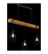 Berti Bar Pendant Ceiling Light Matt Black 3x E27-4