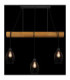 Berti Bar Pendant Ceiling Light Matt Black 3x E27-5