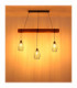 Berti Bar Pendant Ceiling Light Matt Black 3x E27-6