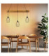 Berti Bar Pendant Ceiling Light Matt Black 3x E27-7