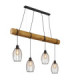Berti Bar Pendant Ceiling Light Matt Black 4x E27-1