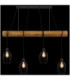 Berti Bar Pendant Ceiling Light Matt Black 4x E27-5