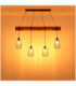 Berti Bar Pendant Ceiling Light Matt Black 4x E27-6