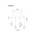 Berti Bar Pendant Ceiling Light Matt Black 4x E27-8