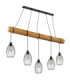 Berti Bar Pendant Ceiling Light Matt Black 5x E27-2