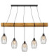 Berti Bar Pendant Ceiling Light Matt Black 5x E27-3
