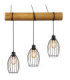 Berti Bar Pendant Ceiling Light Matt Black 5x E27-4