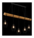 Berti Bar Pendant Ceiling Light Matt Black 5x E27-5