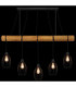 Berti Bar Pendant Ceiling Light Matt Black 5x E27-6