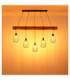 Berti Bar Pendant Ceiling Light Matt Black 5x E27-7