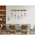 Berti Bar Pendant Ceiling Light Matt Black 5x E27-8
