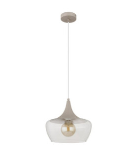 Arola Dome Pendant Ceiling Light Matt Sand Colour  1x E27-2