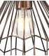 Small Caged Ceiling Pendant, 1 x E27, Antique Copper, Black - 10