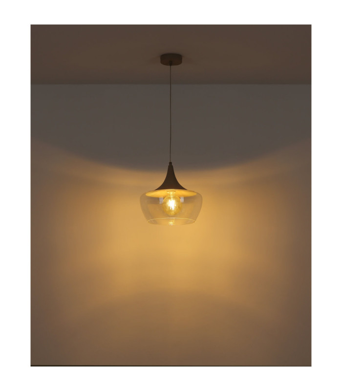 Arola Dome Pendant Ceiling Light Matt Sand Colour  1x E27-5
