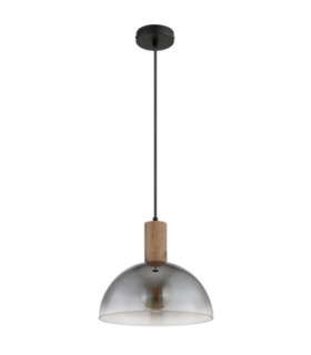 Romy Dome Pendant Ceiling Light Matt Black 1x E27-2