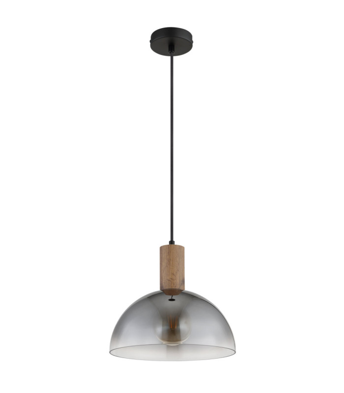 Romy Dome Pendant Ceiling Light Matt Black 1x E27-2