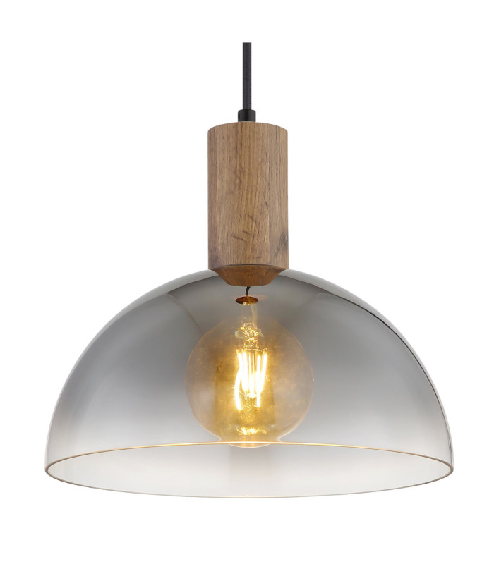 Romy Dome Pendant Ceiling Light Matt Black 1x E27-3