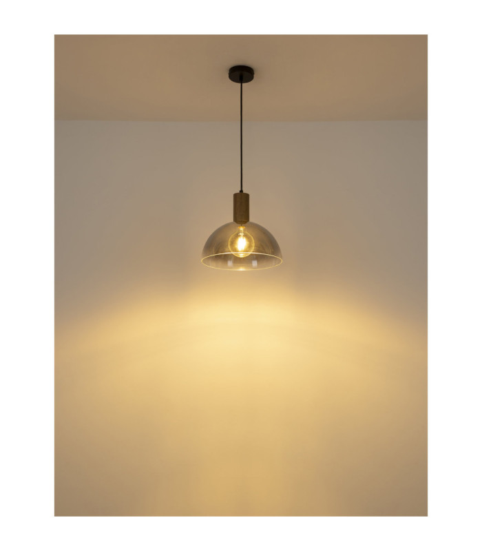 Romy Dome Pendant Ceiling Light Matt Black 1x E27-4