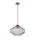 Medium Caged Ceiling Pendant, 1 x E27, Antique Copper, Black - 1
