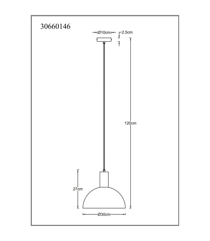 Romy Dome Pendant Ceiling Light Matt Black 1x E27-6