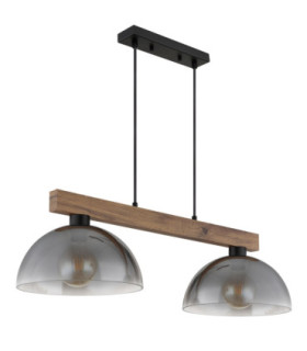 Romy Bar Pendant Ceiling Light Matt Black 2x E27-2