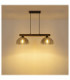 Romy Bar Pendant Ceiling Light Matt Black 2x E27-5