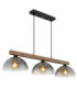Romy Bar Pendant Ceiling Light Matt Black 3x E27-1