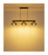 Romy Bar Pendant Ceiling Light Matt Black 3x E27-5