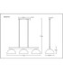 Romy Bar Pendant Ceiling Light Matt Black 3x E27-8