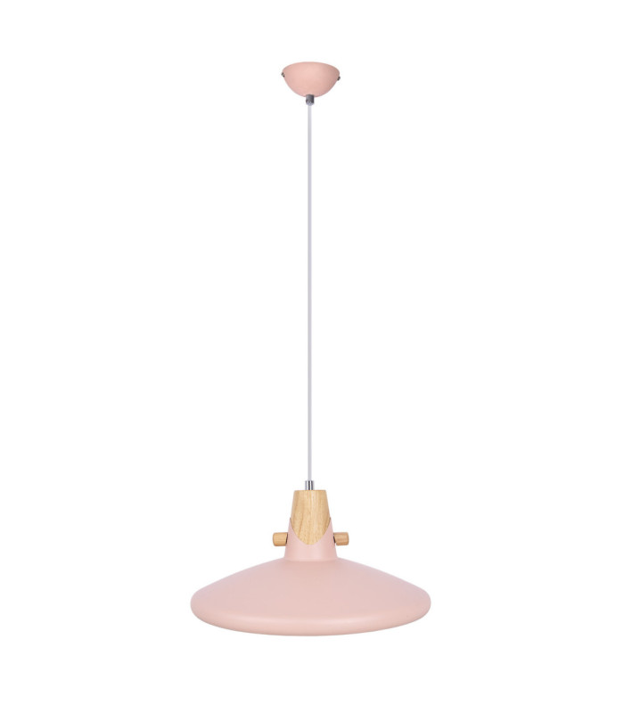 Carin Dome Pendant Ceiling Light Pink 1x E27