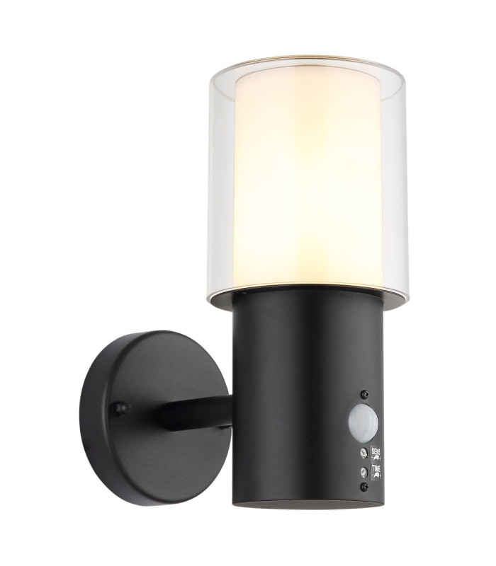 Compton Outdoor Modern Wall Lamp Matt Black 1x E27-1