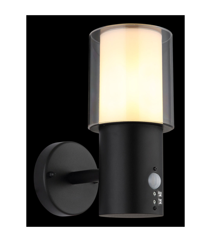 Compton Outdoor Modern Wall Lamp Matt Black 1x E27-4