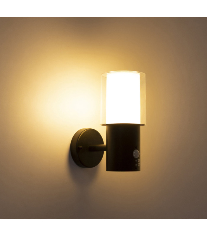 Compton Outdoor Modern Wall Lamp Matt Black 1x E27-7
