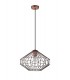 Medium Caged Ceiling Pendant, 1 x E27, Antique Copper, Black - 4