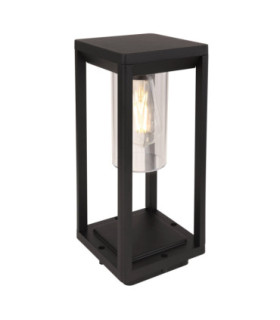Candela Outdoor Pedestal Light Matt Black 1x E27-1