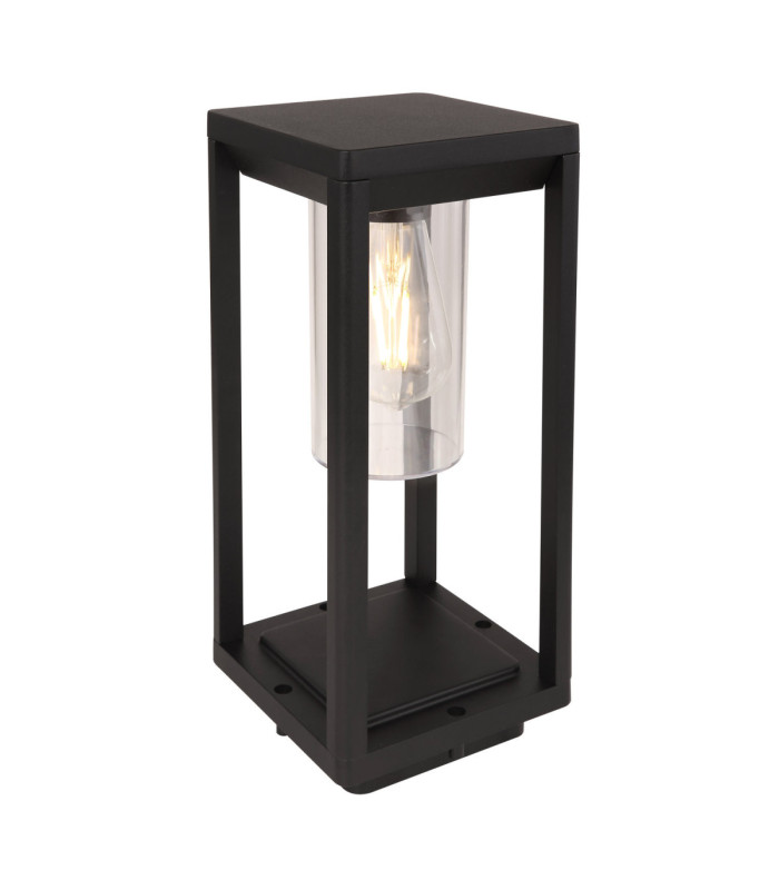 Candela Outdoor Pedestal Light Matt Black 1x E27-1