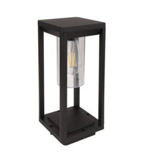 Candela Outdoor Pedestal Light Matt Black 1x E27-2