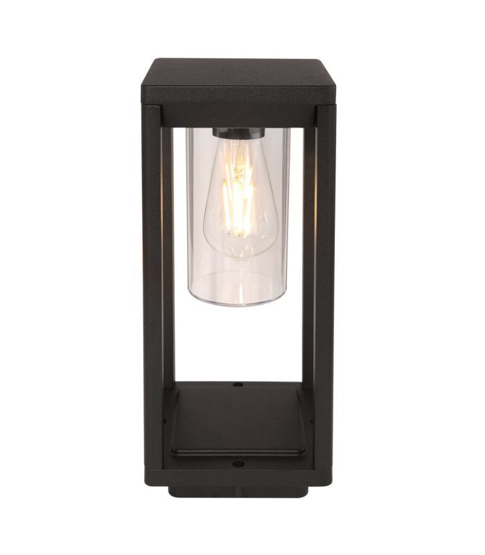 Candela Outdoor Pedestal Light Matt Black 1x E27-3