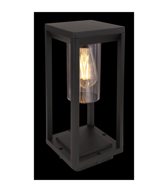 Candela Outdoor Pedestal Light Matt Black 1x E27-5