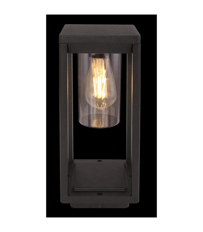 Candela Outdoor Pedestal Light Matt Black 1x E27-6