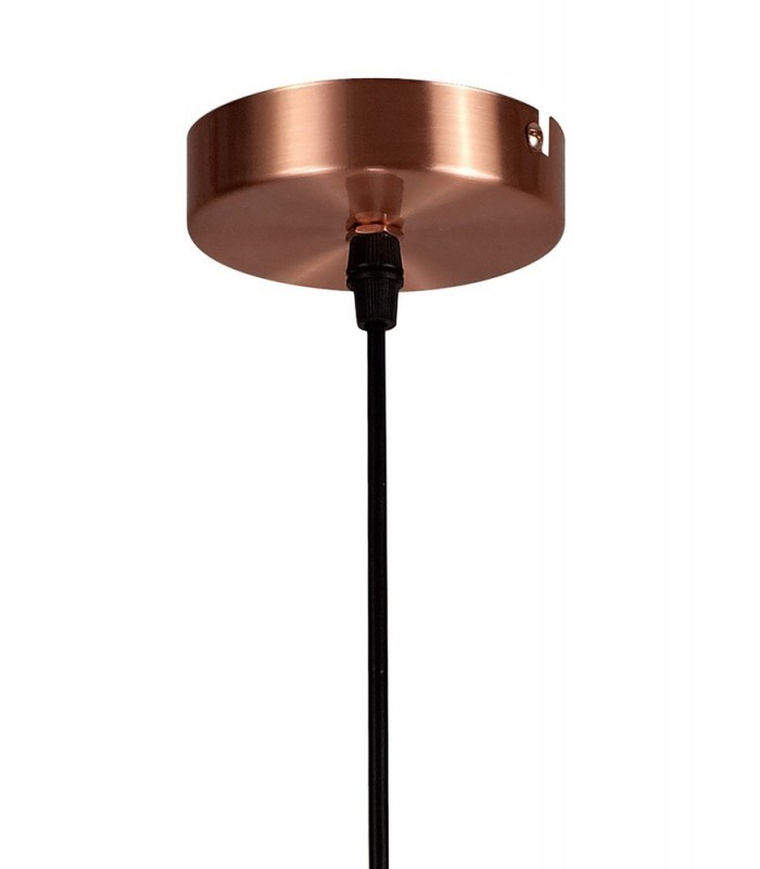 Medium Caged Ceiling Pendant, 1 x E27, Antique Copper, Black - 5