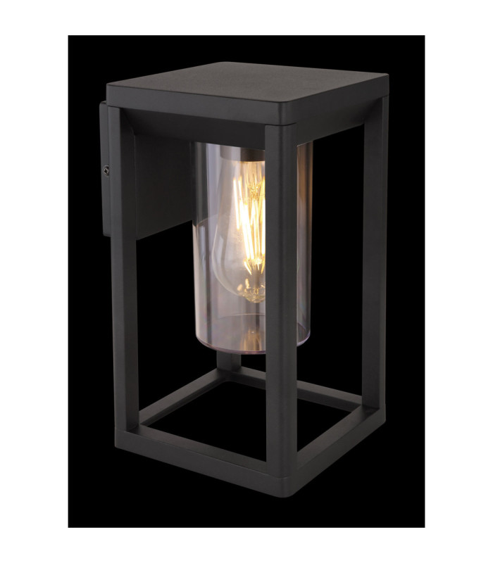 Candela Outdoor Wall Lantern Matt Black 1x E27-4