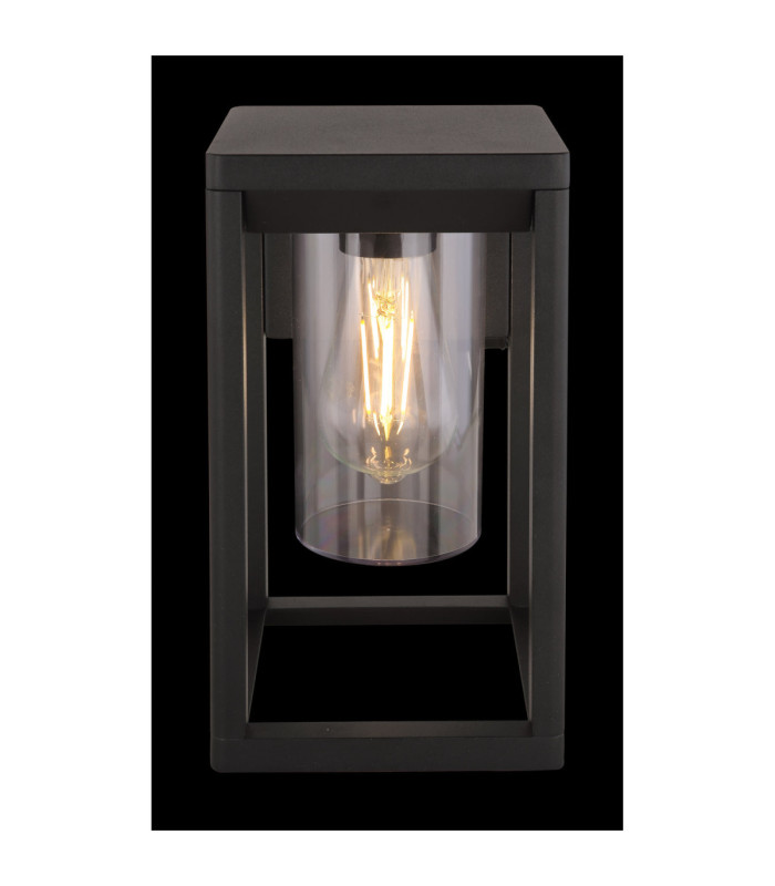 Candela Outdoor Wall Lantern Matt Black 1x E27-5