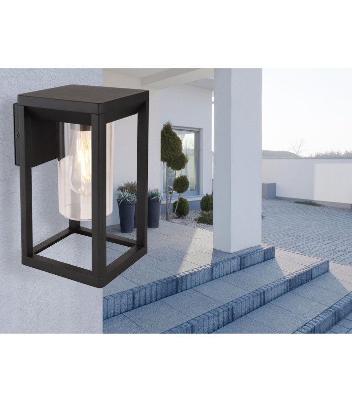 Candela Outdoor Wall Lantern Matt Black 1x E27-6