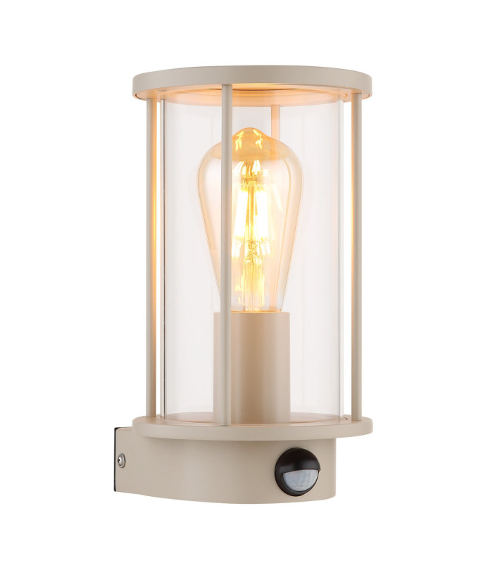 Gracey PIR Outdoor Wall Lantern Matt Sand Colour  1x E27-1