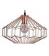 Medium Caged Ceiling Pendant, 1 x E27, Antique Copper, Black - 6