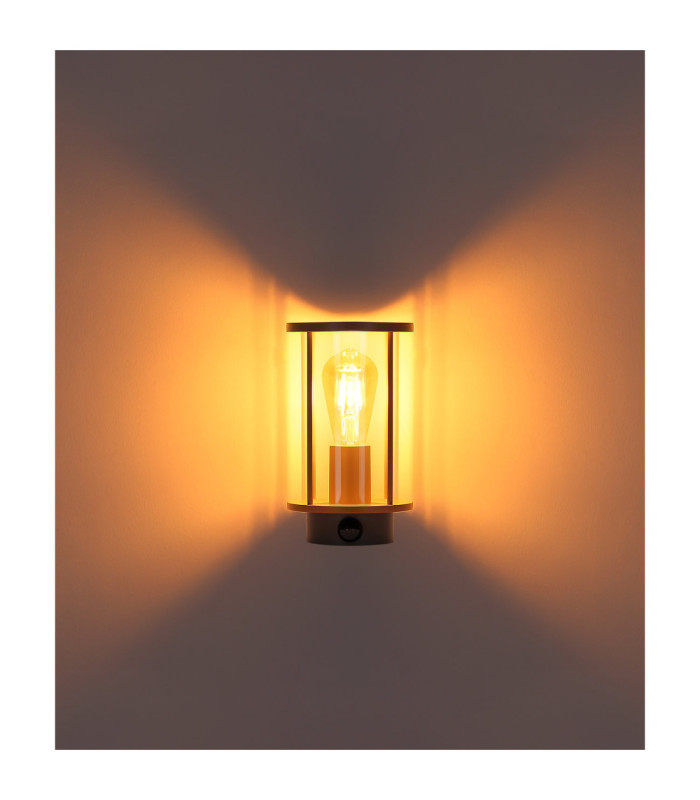 Gracey PIR Outdoor Wall Lantern Matt Sand Colour  1x E27-7