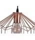 Medium Caged Ceiling Pendant, 1 x E27, Antique Copper, Black - 7