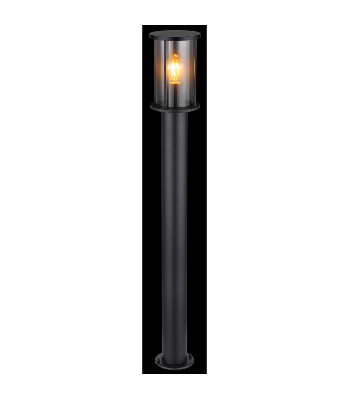 Gracey 100cm Outdoor Bollard Matt Black 1x E27-3